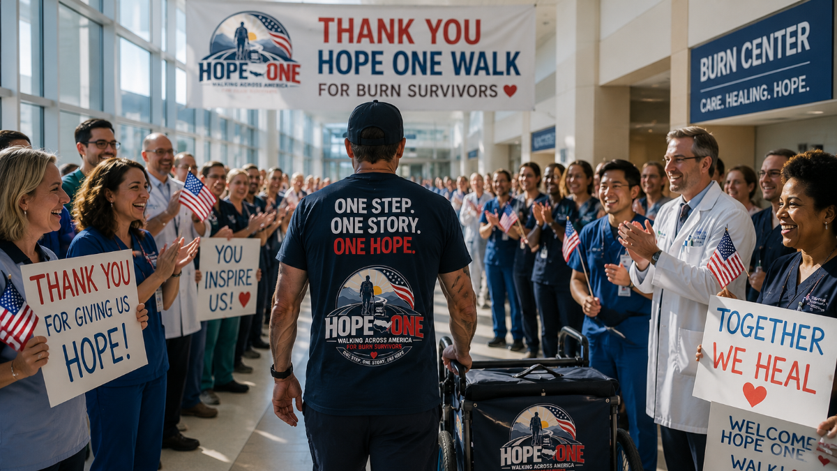Hope One Walk welcomed by healthcare professionals at a burn center